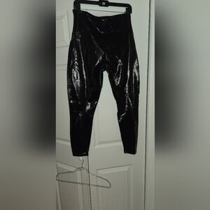 Faux payment leather pants